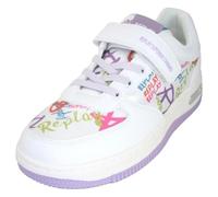 Replay Mädchen Sneaker mit Klettverschluss, Mehrfarbig (White Multi 2081), 39