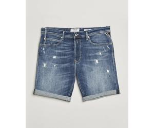 Replay RBJ981 Shredded Denim Shorts Medium Blue Blau W29