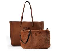 Replay Fw3553.005.a2018a Shopper-tasche One Size Cambridge Brown / Black