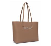 REPLAY Shopper Dirty Pale Beige + Black