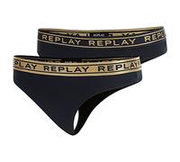 Replay Underwear 2er-Set: Strings in Schwarz - Größe S | Damen Unterteile