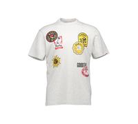 Replay T-Shirt Herren Regular Fit Kurzarm Rundhals Baumwolle grau, L