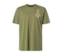 Replay T-Shirt Herren Regular Fit Kurzarm Rundhals Baumwolle grün, M