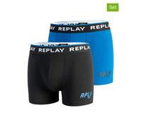 Replay Underwear 2er-Set: Boxershorts in Blau - Größe M | Herren Waesche