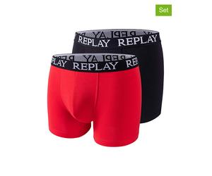 Replay Underwear 2er-Set: Boxershorts in Rot - Größe XXL | Herren Waesche