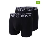 Replay Underwear 2er-Set: Boxershorts in Schwarz - Größe M | Herren Waesche