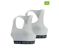 Replay Underwear 2er-Set: Bustiers in Grau - Größe M | Damen Bhs