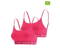 Replay Underwear 2er-Set: Bustiers in Pink - Größe M | Damen Bhs