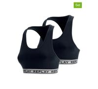 Replay Underwear 2er-Set: Bustiers in Schwarz - Größe L | Damen Bhs