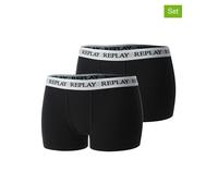 Replay Underwear 2er-Set: Pantys in Schwarz - Größe M | Damen Unterteile
