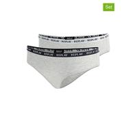 Replay Underwear 2er-Set: Slips in Grau - Größe XS | Damen Unterteile