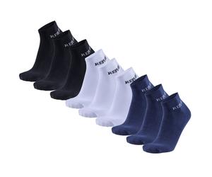 REPLAY Unisex Quarter Socken, 9er Pack - Kurzsocken, Baumwolle, Logo, einfarbig 39-42 Mehrfarbig