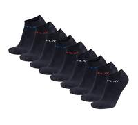 REPLAY Unisex Sneaker Socken, 9er Pack - Kurzsocken, Baumwolle, Logo, einfarbig, kurz 39-42 Schwarz