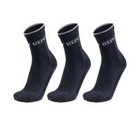REPLAY Unisex Socken, 3er Pack - Tennissocken, Kurzsocken, Logo Schwarz 35-38