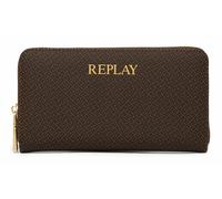 REPLAY Zip Around Wallet Brown Cocoa + Black