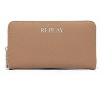 REPLAY Zip Around Wallet Dirty Pale Beige + Black