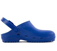REPOSA MAX Clogs, Hygieneclogs, latexfrei, bequem, leicht, geschlossenes Obermaterial, anatomische Sohle, SRC-Sohle, Farbe Blau, Größe 39