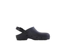 REPOSA MAX Clogs, Hygieneclogs, natürliches antistatisches Polymer, latexfrei, bequem, leicht, geschlossenes Obermaterial, Seitenlöcher, anatomische Sohle, SRC-Sohle,Schwarz,42 EU