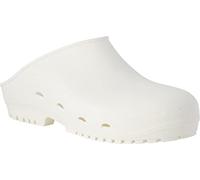 REPOSA Sanitär-Clogs, Modell Easy, rutschfeste SRC-Gummisohle, anatomisches Fußbett, Profi-Sockel aus Thermoplast-Gummi, sterilisierbar, antistatisch., Weiß, 41 EU