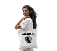 REPUBLIC OF CALIFORNIA Tote Bag Single Wolf - Modische und minimalistische Tragetasche, weiß, 38 X 42 CM, Utility