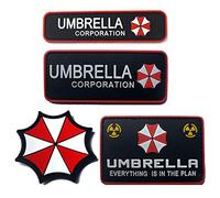 Resident Evil Umbrella Corporation PVC Patch Abzeichen Emblem Applikation Haken Patch für Kleidung Rucksack Zubehör Manschette 4 Stück