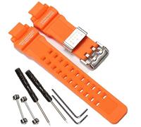 Resin Armband Kompatibel mit Casio G-Shock GA-1000 GW-4000 GA-1000 GWA1100 Uhrenarmband Herren Sport Wasserdicht Ersatzarmband Gummi Armband Zubehör mit Werkzeug (Orange)
