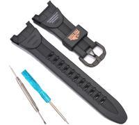 Resin Ersatz Armband Kompatibel mit Casio PRG-50 PRG-60 Protrek Herren Sport Wasserdicht Uhrenarmband Armband Uhr Zubehör (Schwarze Schnalle)