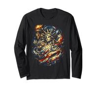 Resist Statue Liberty Cat Equality Retro Edgy Subtle Protest Langarmshirt