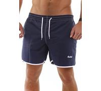 Reslad Badehose Herren Schnelltrocknend - Männer Badeshorts mit Mesh-Futter Kurze Shorts für Strand & Surfer I Ideal als Schwimmhose & Badehosen RS-5020 Navyblau XL