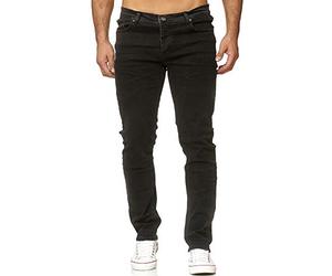 Reslad Jeans Herren Designer Slim Fit Basic Style Stretch Denim Jeanshose Männer Jeans Herren-Hose RS-2092 Schwarz W30 / L34