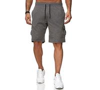 Reslad Kurze Hose Herren Cargo Bermuda Shorts Jogginghose Sport-Hose RS-5069 Anthrazit S