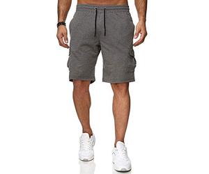 Reslad Kurze Hose Herren Cargo Bermuda Shorts Jogginghose Sport-Hose RS-5069 Anthrazit XL