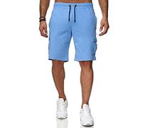 Reslad Kurze Hose Herren Cargo Bermuda Shorts Jogginghose Sport-Hose RS-5069 (XL, Hellblau)