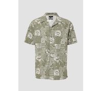 Resort Fit: Baumwollhemd mit All-over-Print XXL grün 2169436.73A0.XXL