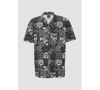 Resort Fit: Baumwollhemd mit All-over-Print XXL schwarz 2169436.99A0.XXL