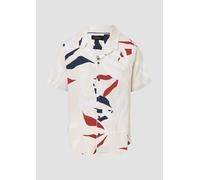 Resort Fit: Gemustertes Kurzarmhemd aus Viskosemix M creme 2160380.03A3.M