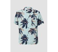 s.Oliver Resort Fit: Kurzarmhemd aus Viskosemix helles türkis 3XL