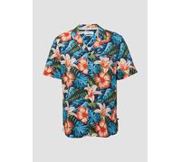 Resort Fit: Kurzarmhemd aus Viskosemix mit Brusttasche 3XL blau|mehrfarbig 2165425.58A3.3XL