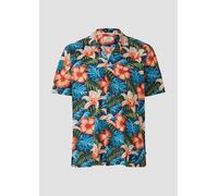 Resort Fit: Kurzarmhemd aus Viskosemix mit Brusttasche 5XL blau 2169877.58A3.5XL