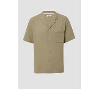 Resort Fit: Luftiges Kurzarmhemd aus Musselin L Grün 2171398.7880.L