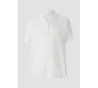 Resort Fit: Strukturiertes Kurzarm-Hemd mit Brusttasche 4XL weiß 2169882.01M1.4XL