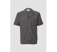 s.Oliver Resort Fit: Strukturiertes Kurzarm-Hemd mit Brusttasche schwarz XL