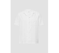 Resort Fit: Strukturiertes Kurzarmhemd aus Leinenmix 3XL weiß 2163038.0120.3XL
