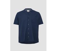 Resort Fit: Strukturiertes Kurzarmhemd aus Leinenmix 4XL blau 2167027.5852.4XL