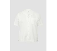 Resort Fit: Strukturiertes Kurzarmhemd aus Leinenmix 4XL weiß 2167027.0120.4XL