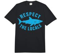Respect The Locals Shark Ocean Animal Rights Biology Life Comfort Colors Adult Heavyweight T-Shirt