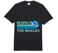 Respect The Whales Walbeobachtung im Retro-Stil für Walliebhaber Comfort Colors Adult Heavyweight T-Shirt
