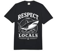 Respektiere den Humor der Einheimischen: Shark Ocean Beach Comfort Colors Adult Heavyweight T-Shirt