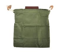 Respicefinem Leather Canvas Foraging Pouch Belt Fruit Picking Bag for Camping Hiking Outdoor Harvesting Durable Foldable Storage with Adjustable Drawstring Khaki (OD Grün)
