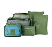 RespiriceFinem Travel Storage Bag Set atmungsaktives mehrere Größen Geräumiges Innenraum Leichtes Design Einfach zu bedienen ideal für Reisende im Urlaubsgeschäft (Grün)